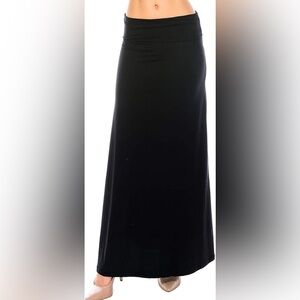 Honey and Lace Black Maxi Skirt for Casual Occasions